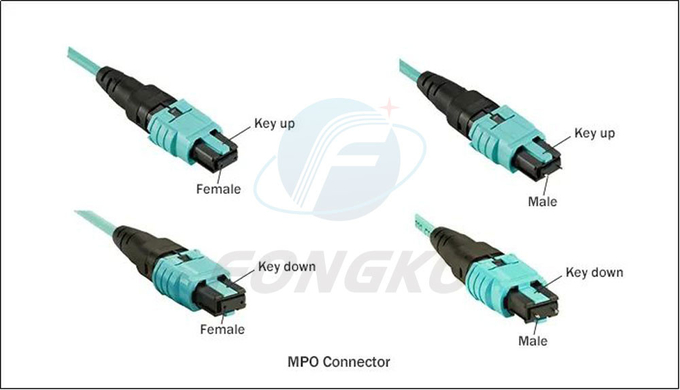 12 кабель OM3 разветвителя волокна MPO LC к MM гибкого провода 3 оптического волокна 0.9mm