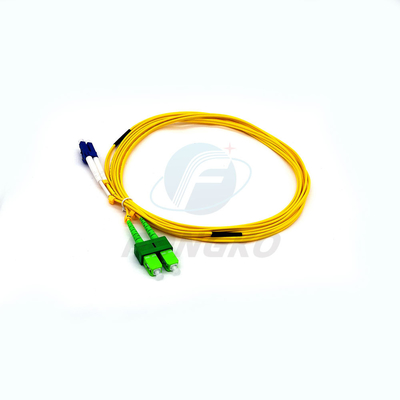 Гибкий провод волокна 3 метра зеленого Dublex Lc к дуплексу Lc оптического волокна кабеля заплаты волокна Sc однорежимному двухшпиндельному - patchcor Sc