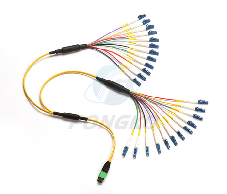 Ядр APC MPO 24 кабеля гибкого провода отрезка провода разветвителя оптического волокна LC UPC