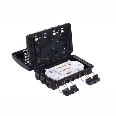 качество  1x8 Aerial 24 Core Fiber Optic Splice Closure Connection Box For Steel Tube Splitter Фабрика