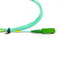 Aqua гибкого провода волокна длины Ftth 1.6mm 1M прыгун кабеля оптического голубой