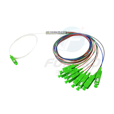 1*8 SC APC Fiber Optic PLC Splitter 1:8 Стальной трубы FTTH Мини оптический PLC Splitter
