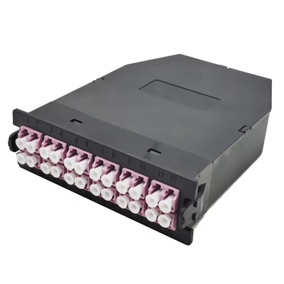 24F Черный LC Duplex Multimode MPO MTP Волоконная кассета для 24 портов OM3 OM4 OS2 Patch Panel