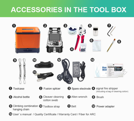 Встроенный VFL OPM Fiber Optic Splicing Machine AI-10A обновление AI20 AI-30 Fiber Optic Fusion Splicer