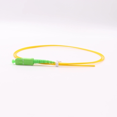 Белый/желтый хвост свиньи SC/APC G652D однорежимный LSZH 1M Simplex 2.0mm Fiber Optic Pigtails