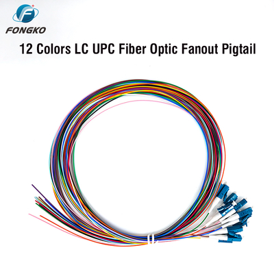 FONGKO 12 Core 0.9mm G652D ПВХ оптоволоконный свинец Buldle Pigtail LC FC SC ST UPC APC оптоволоконный свинец
