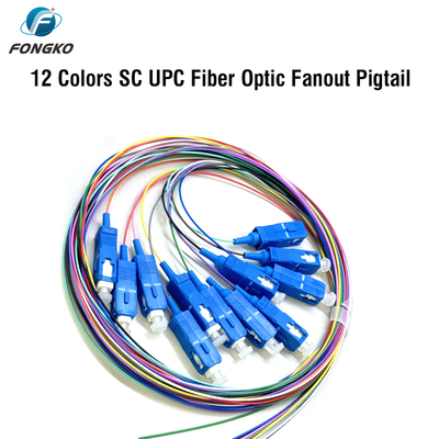 FONGKO 12 Core 0.9mm G652D ПВХ оптоволоконный свинец Buldle Pigtail LC FC SC ST UPC APC оптоволоконный свинец