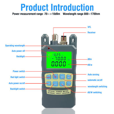 FONGKO 70+10dBm 10 мВт измеритель оптической мощности волокна 10 км инструмент для тестирования кабеля визуальный дефектоскоп универсальный тестер оптического волоконного кабеля