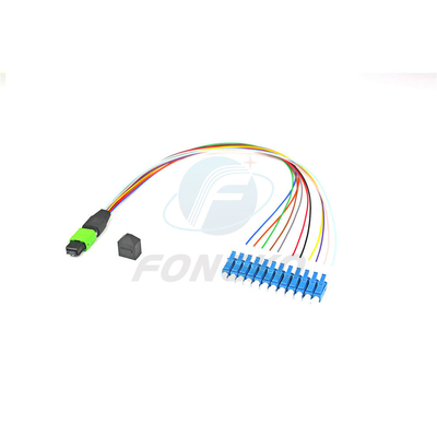 8/12/24 Волокно MTP MPO на LC Fanout Patch Cable для FTTB 0,9 мм MPO тип соединителя