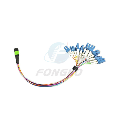 8/12/24 Волокно MTP MPO на LC Fanout Patch Cable для FTTB 0,9 мм MPO тип соединителя