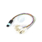 12 кабель OM3 разветвителя волокна MPO LC к MM гибкого провода оптического волокна 0.9mm