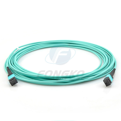 Профессиональный гибкий провод оптического волокна мужчины MPO Patchcord OM3 оптического волокна ядров фабрики 12